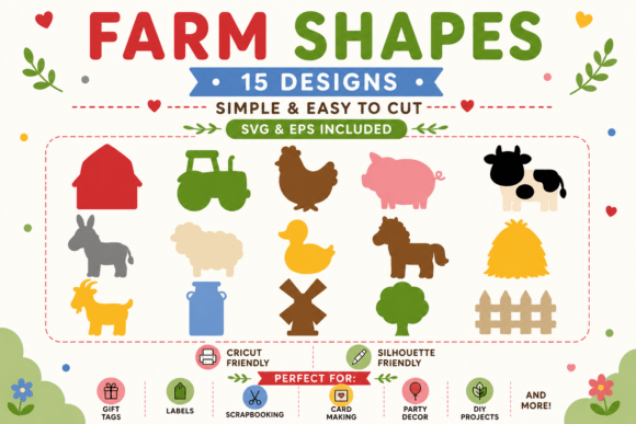 Download Farm Shapes SVG Bundle - Farm shapes Collection